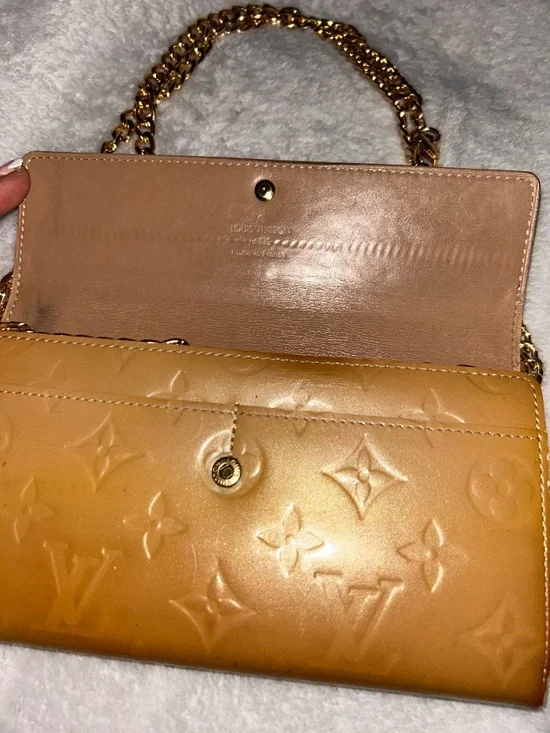 Louis Vuitton Vernis Sarah Wallet Golden Bronze COA INCLUDED. - Picture 3 of 5